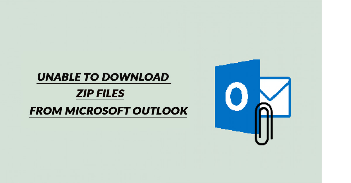 how to download zip file from outlook